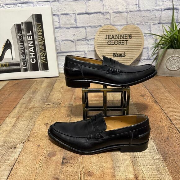 ANTONIO MAURIZI Black LEATHER LOAFER 10 MADE IN ITALY main image 13
